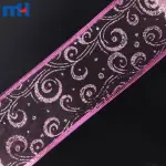 Christmas ribbon made of wired organza