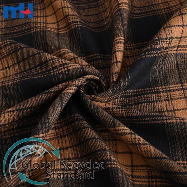 Tessuto in flanella di cotone 21S * 21S 160 gsm per camicia a quadri