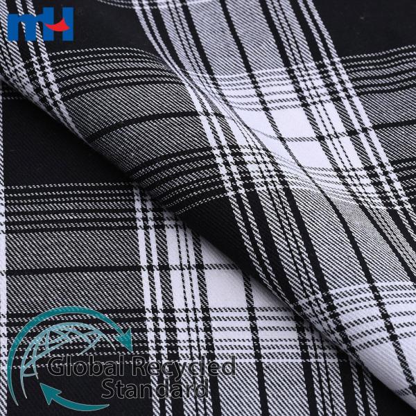 Tessuto in flanella di cotone 21S * 21S 160 gsm per camicia a quadri