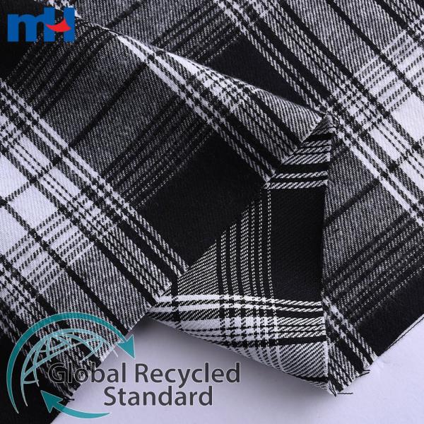 Tessuto in flanella di cotone 21S * 21S 160 gsm per camicia a quadri