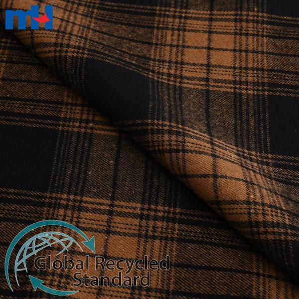 Tessuto in flanella di cotone 21S * 21S 160 gsm per camicia a quadri