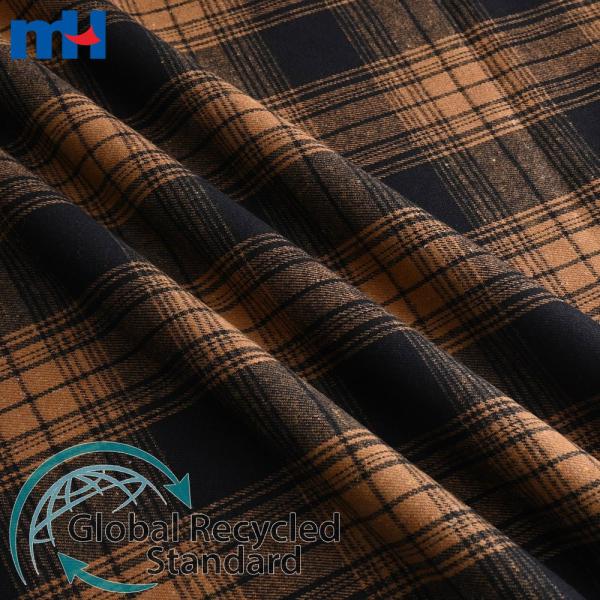 Tessuto in flanella di cotone 21S * 21S 160 gsm per camicia a quadri