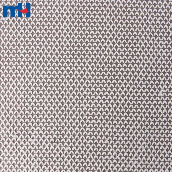 Maille brodée en polyester recyclé