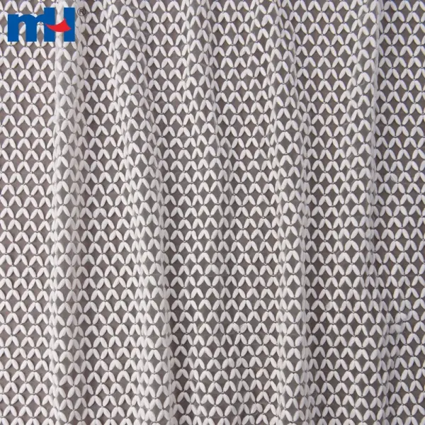 Maille brodée en polyester recyclé