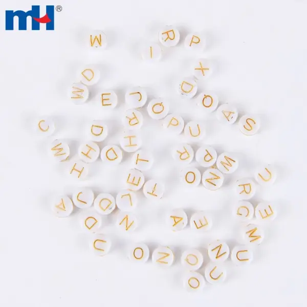 Cuentas de letras para pulseras y collares.