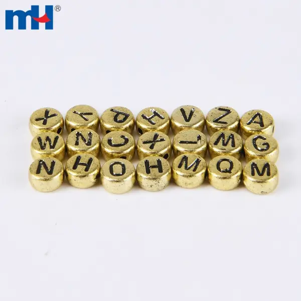 Cuentas de letras para pulseras y collares.
