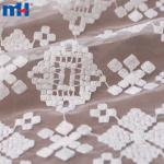 Maille brodée en polyester recyclé