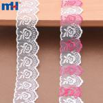 Borde de encaje de organza bordado