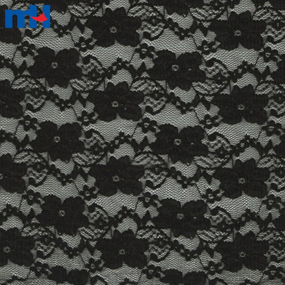 Black lace fabric, stretch lace, spandex lace