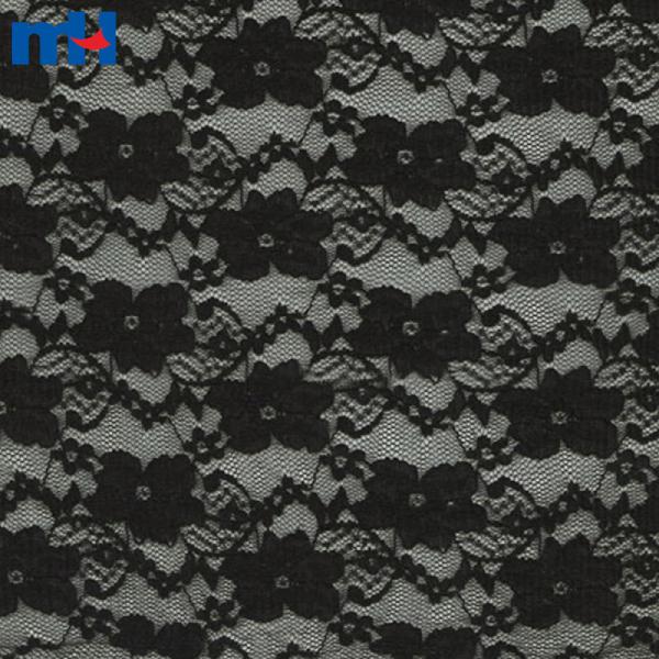 Black lace fabric, stretch lace, spandex lace