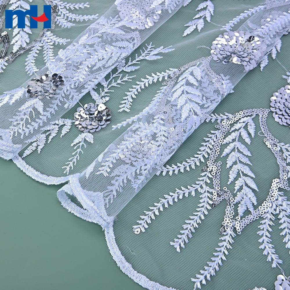 Tissu de dentelle de mariage en chaîne