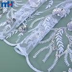 Tissu de dentelle de mariage en chaîne