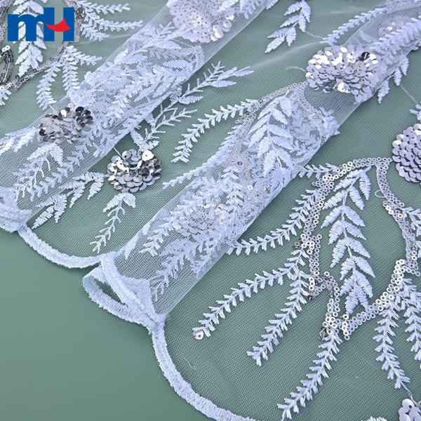 Tissu de dentelle de mariage en chaîne