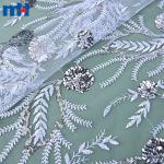 Tissu de dentelle de mariage en chaîne