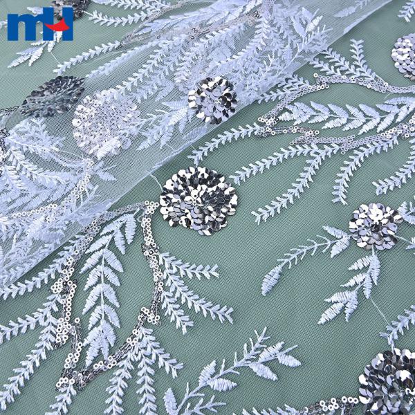 Tissu de dentelle de mariage en chaîne