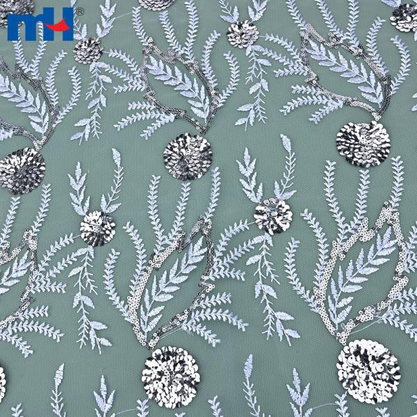 Tissu de dentelle de mariage en chaîne