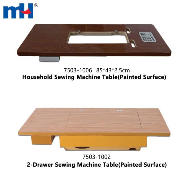 Home sewing machine with round disc and table