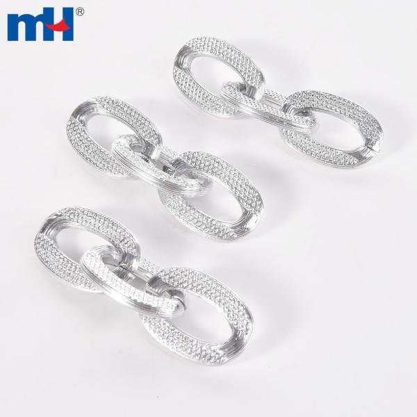 Metal chain with different textures
