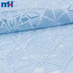 Geometrically embroidered organza fabric