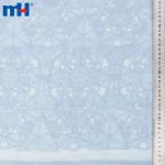 Geometrically embroidered organza fabric