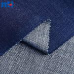 Denim fabric made of cotton, polyester, viscose and elastane