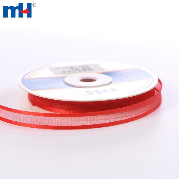 Ruban de bord en satin transparent de 3/8" pour nœuds