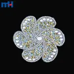 Special lace pattern with hot-fixed rhinestones
