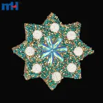 Special lace pattern with hot-fixed rhinestones