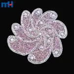 Special lace pattern with hot-fixed rhinestones