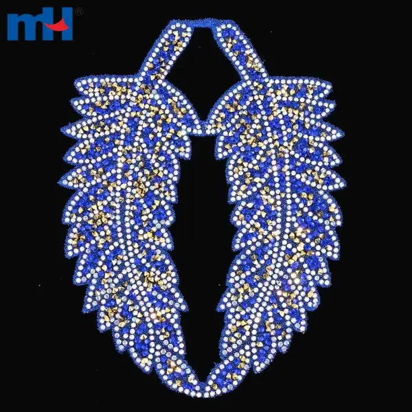 Special lace pattern with hot-fixed rhinestones