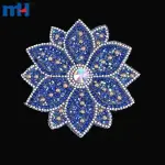 Special lace pattern with hot-fixed rhinestones