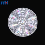Special lace pattern with hot-fixed rhinestones