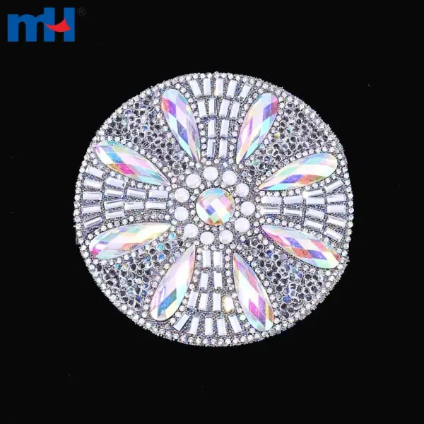 Special lace pattern with hot-fixed rhinestones