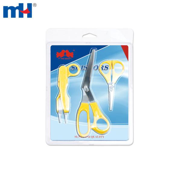 Lot de 3 ciseaux de papeterie en acier inoxydable