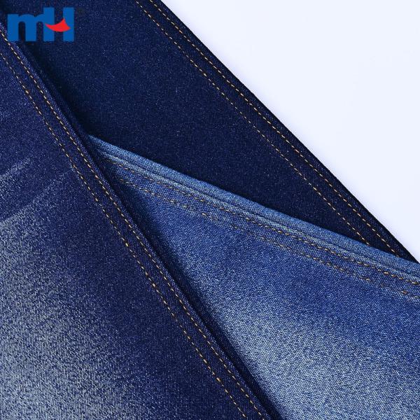 Paxta, poliester, viskoza va elastandan tayyorlangan denim mato