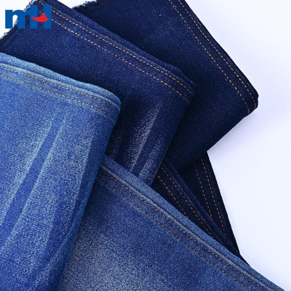 Paxta, poliester, viskoza va elastandan tayyorlangan denim mato