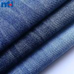 Paxta, poliester, viskoza va elastandan tayyorlangan denim mato