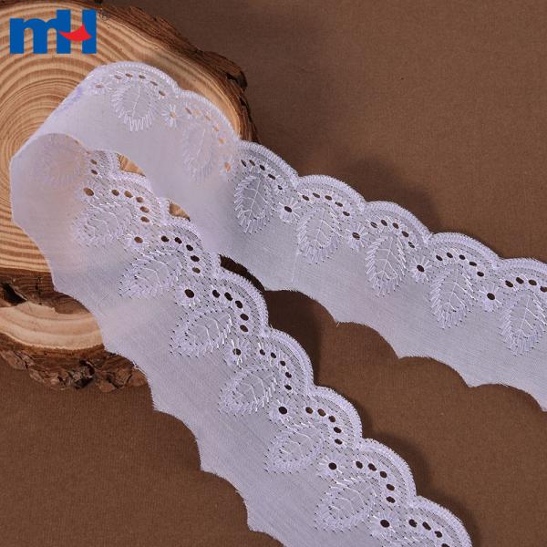 Embroidered lace trim