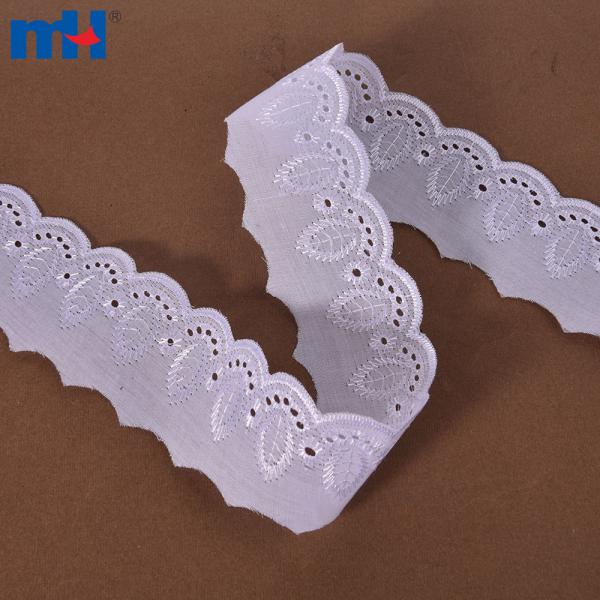 Embroidered lace trim