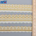 TC lace edge embroidered with gold thread
