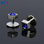 Zinc alloy cufflinks with rhinestones