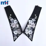 Colletto da camicetta da donna, poliestere/cotone, misura 25*15 cm