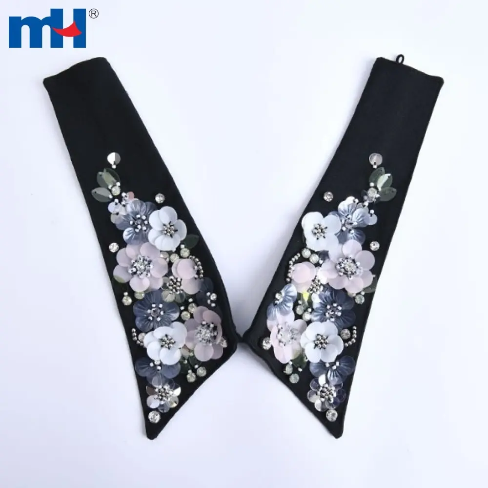 Colletto da camicetta da donna, poliestere/cotone, misura 25*15 cm
