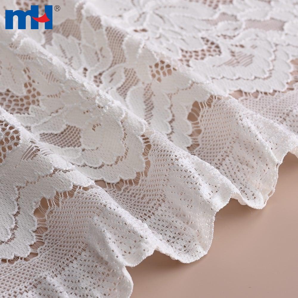 Tissu en dentelle en nylon, polyester et spandex avec motif floral