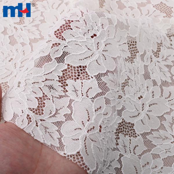 Tissu en dentelle en nylon, polyester et spandex avec motif floral