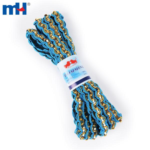 Sequin braid metal sewing craft trim