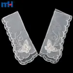 Colletto in pizzo di organza ricamato