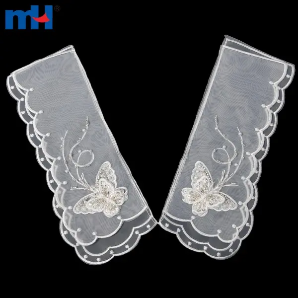Colletto in pizzo di organza ricamato