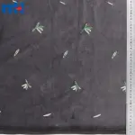 Tissu velours avec broderie