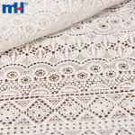Guipure embroidered lace fabric